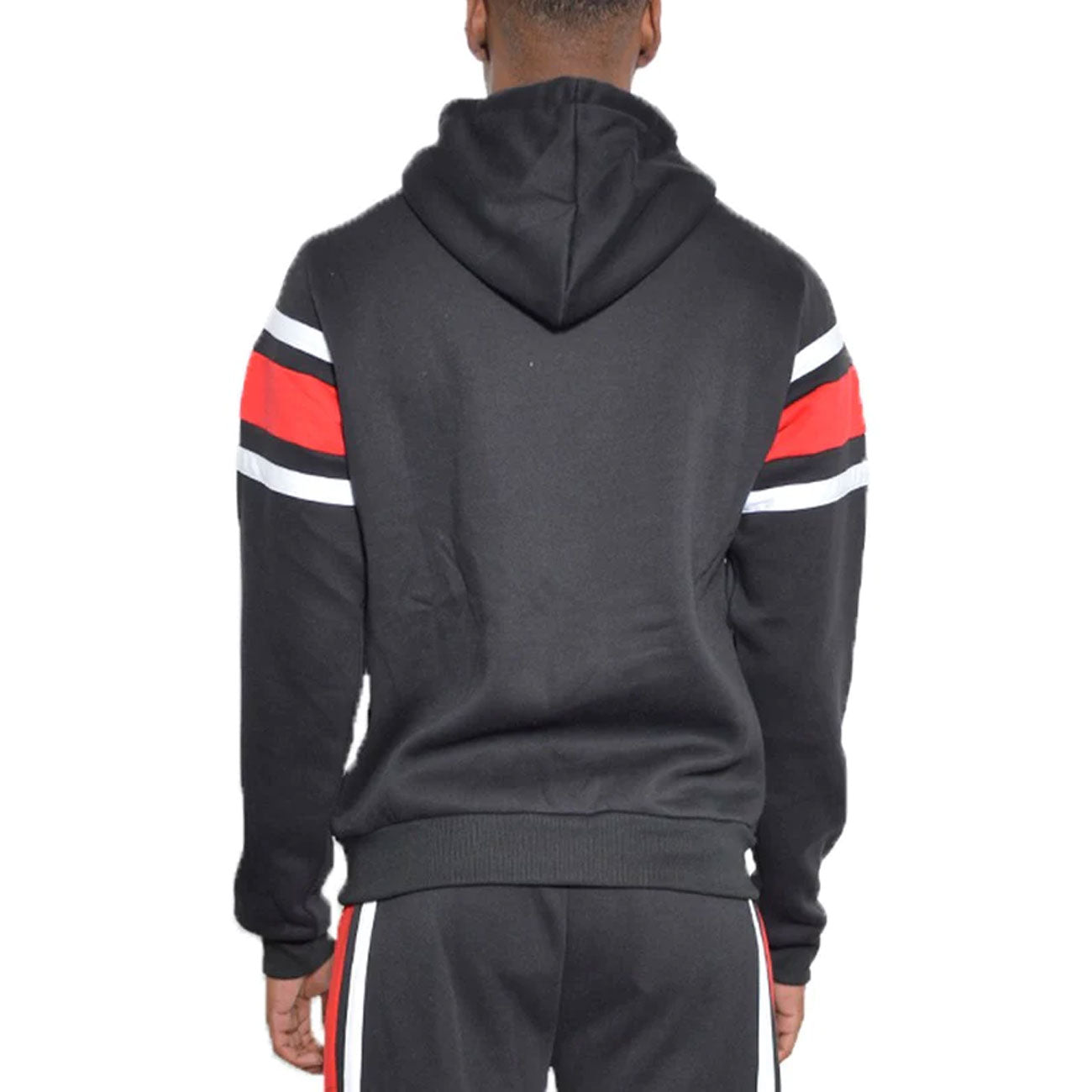 Solid With Three Stripe Pullover Hoodie for Men