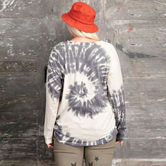 Special Washed Poly Rayon Knit Round Neck Plus Women's Top