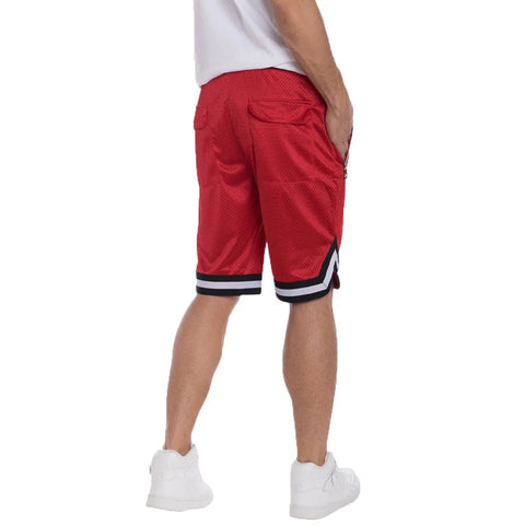 STRIPED BAND SOLID BASKETBALL SHORTS