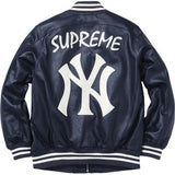 Supreme NY Yankees Leather Varsity Jacket