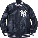 Supreme NY Yankees Leather Varsity Jacket
