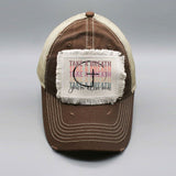 Take a Breath Circle Cross Graphic Patch Hat