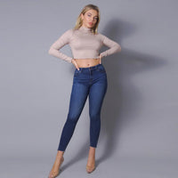 Taupe Long Sleeve Purl Edge Layer Top