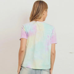 Tie Dyed Round Neck Short Sleeve Tee