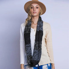 Two Toned Infinity String Scarf