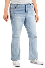 Trendy Plus Size High Rise Flared-Leg Jeans