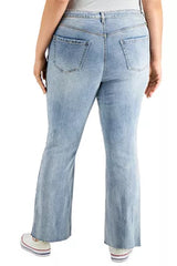 Trendy Plus Size High Rise Flared-Leg Jeans