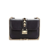 Valentino Garavani Medium Lock Studded Leather Nero