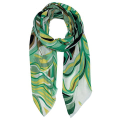 Vibrant Tropical Print Scarf