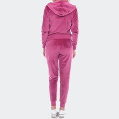 Velour Tracksuit Set – Pink