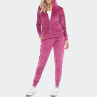 Velour Tracksuit Set – Pink