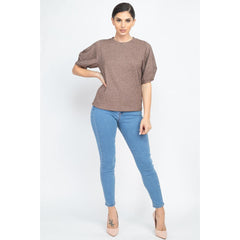 Washed Denim High Waist Zippered Capri Jeans