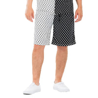 Weiv Mens Diamond Two Tone Print Shorts - Multi