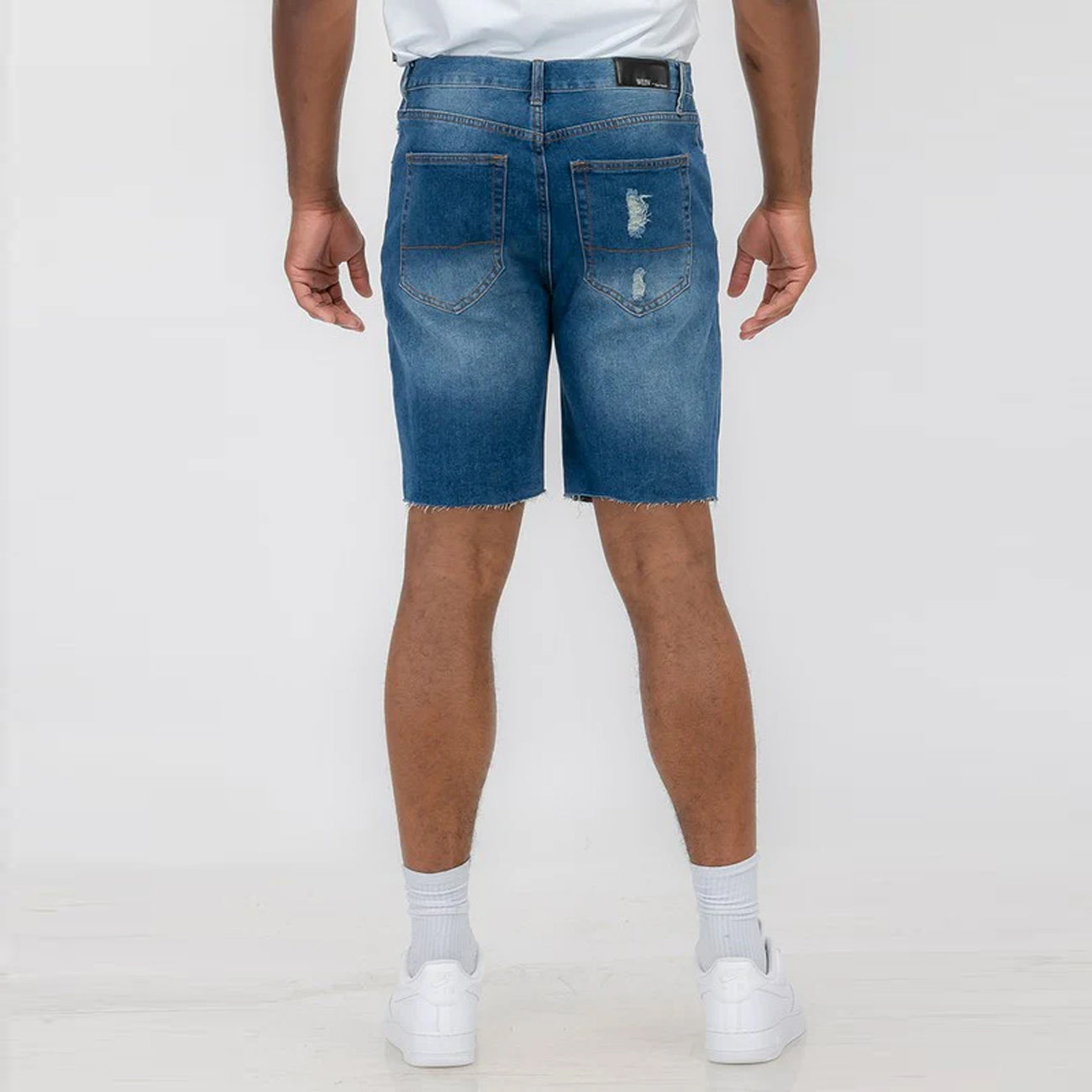 Weiv Mens Distressed Denim Shorts