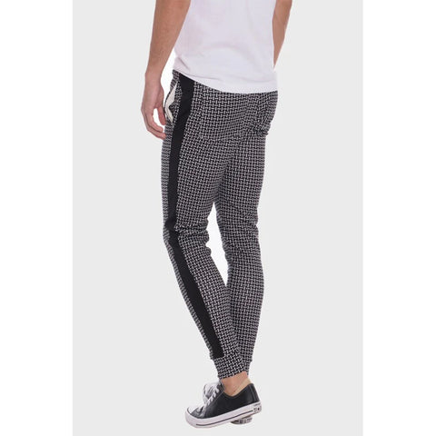 WEIV MEN'S Patterned Sweatpants with Side Stripe