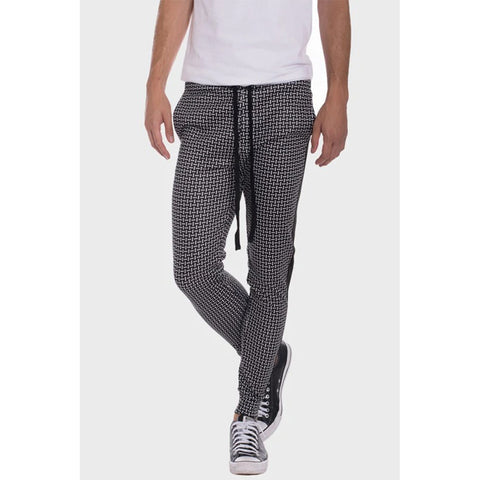 WEIV MEN'S Patterned Sweatpants with Side Stripe