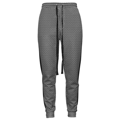 WEIV MEN'S Patterned Sweatpants with Side Stripe