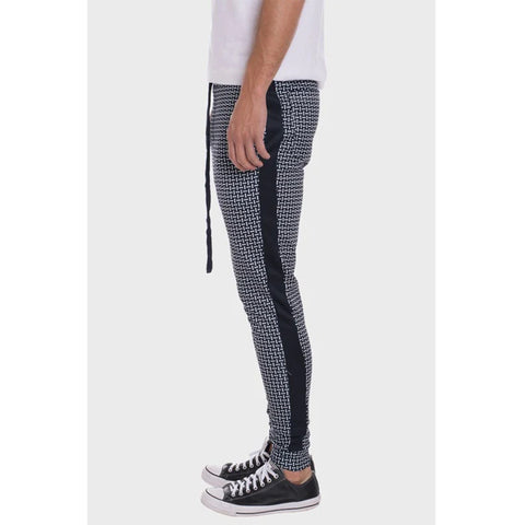 WEIV MEN'S Patterned Sweatpants with Side Stripe