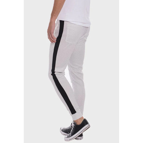 WEIV MEN'S Patterned Sweatpants with Side Stripe