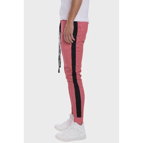 WEIV MEN'S Patterned Sweatpants with Side Stripe