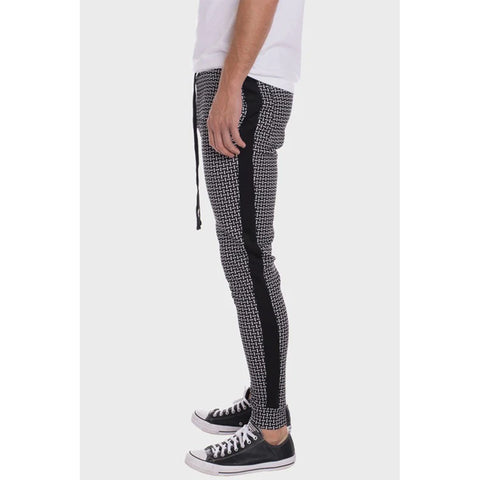 WEIV MEN'S Patterned Sweatpants with Side Stripe