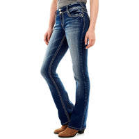 Women'S Luscious Curvy Bootcut Mid-Rise Insta Stretch Juniors Jeans