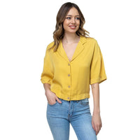Yellow Boxy Button Down Shirt