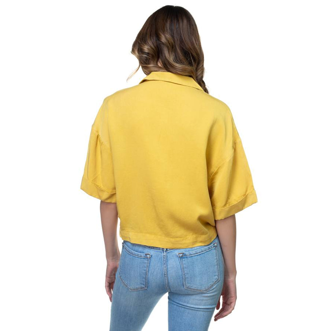 Yellow Boxy Button Down Shirt