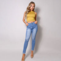Yellow Not So Basic Sleeveless Tank Top 
