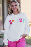 Howdy Graphic Round Neck Sweatshirt