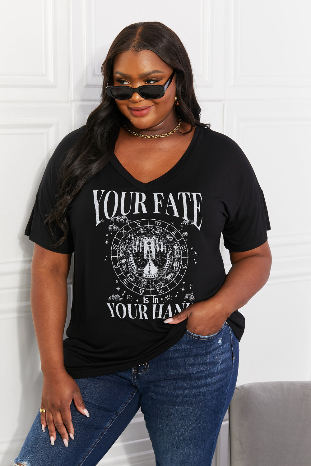 Sew In Love Your Fate Is In Your Hand Full Size Graphic Top