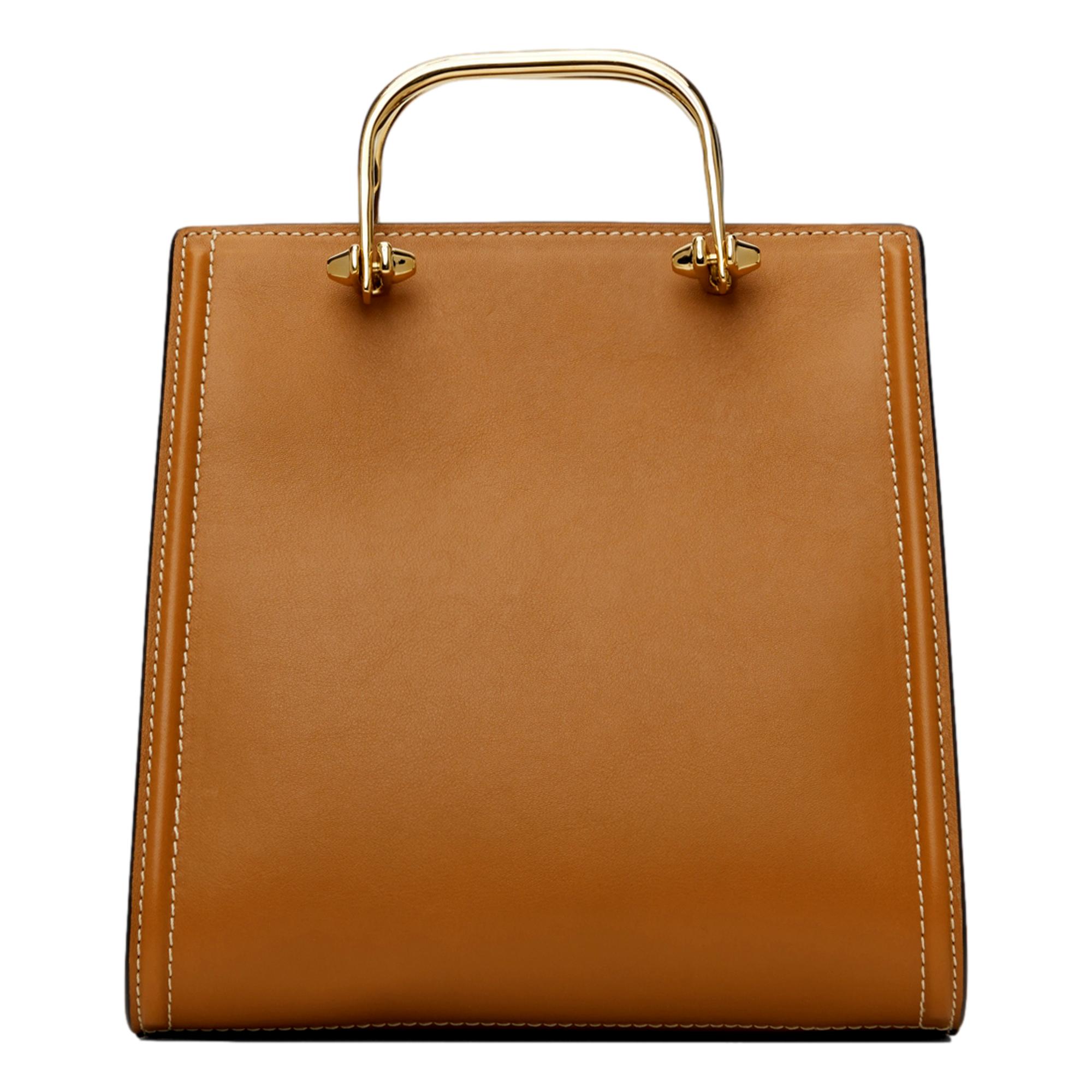 Alexander Mcqueen The Short Story Tan Calf Leather Satchel