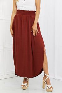 Zenana It's My Time Full Size Side Scoop Scrunch Skirt