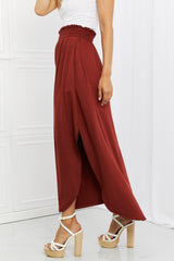 Zenana It's My Time Full Size Side Scoop Scrunch Skirt