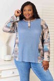 Sew In Love Full Size Waffle Knit Tribal Print Top