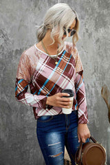 Sequin Round Neck Long Sleeve Shirt