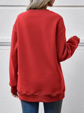 Live Christmas Drop Shoulder Round Neck Sweatshirt