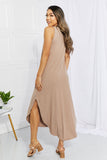 Zenana Making Music Brushed Sleeveless Midi Dress