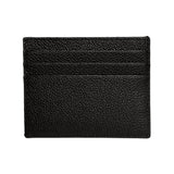 Prada Vitello Micro Grain Leather Black and Gray Card Holder Wallet