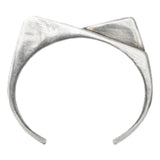 Saint Laurent 2 Pentes Two-Slope Oxidized Silver Bracelet
