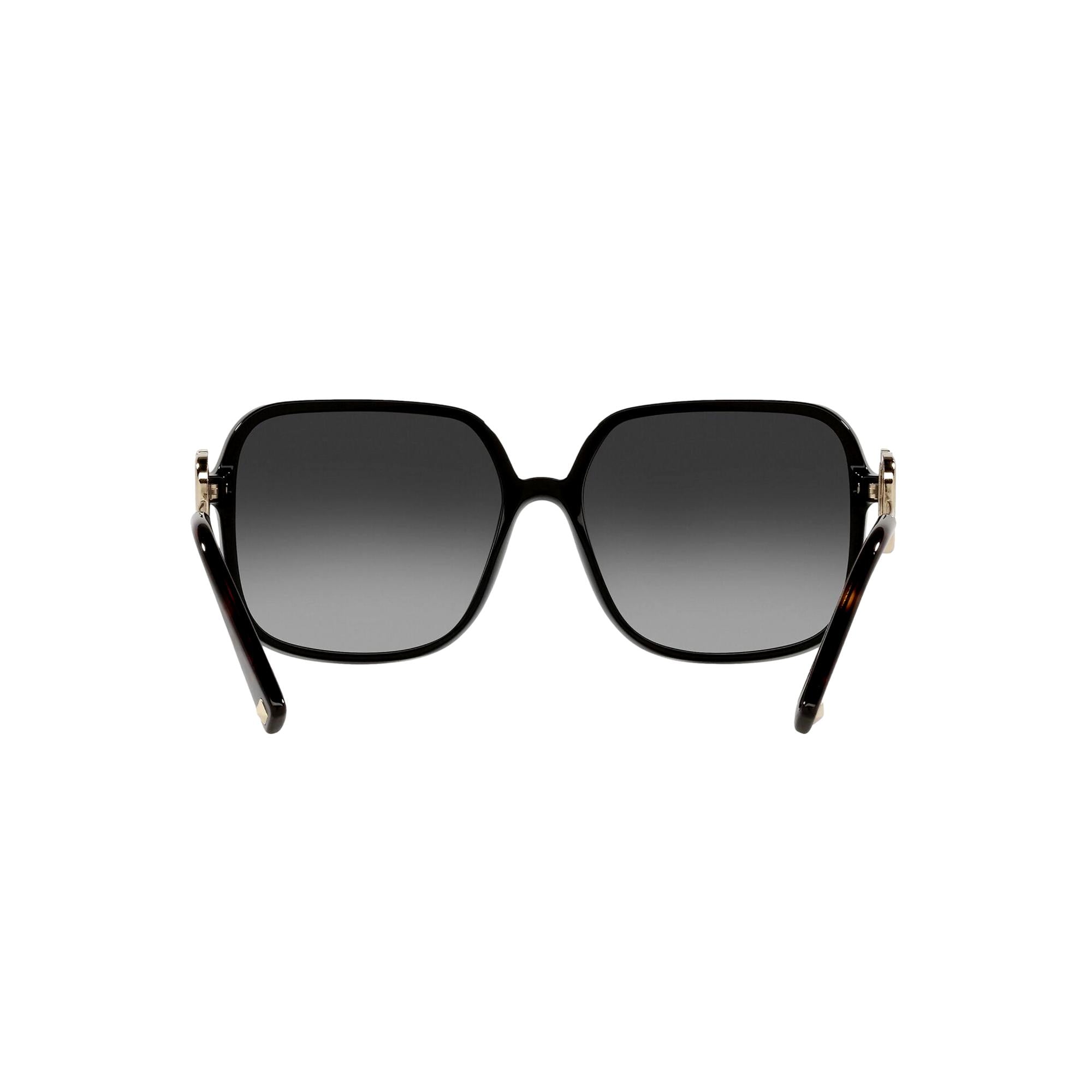 Valentino Garavani V Logo Gold Black Square Frame Sunglasses